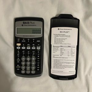 Texas Instruments BA II Plus Calculator and Case